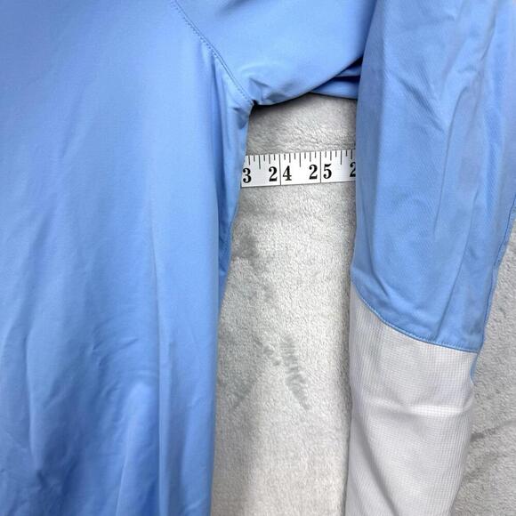 Under Armour Fish HeatGear Long Sleeve Shirt Blue White Men Size L Outdoor Sun - Picture 5 of 10